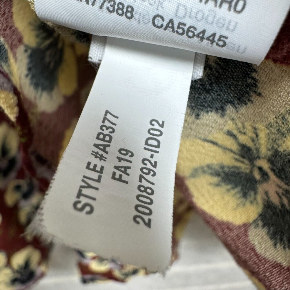 Madewell Floral Wrap Dress Short Sleeve Red Multicolor Size 0 - Picture 10 of 14